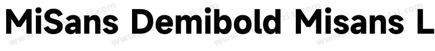 MiSans Demibold Misans Light字体转换